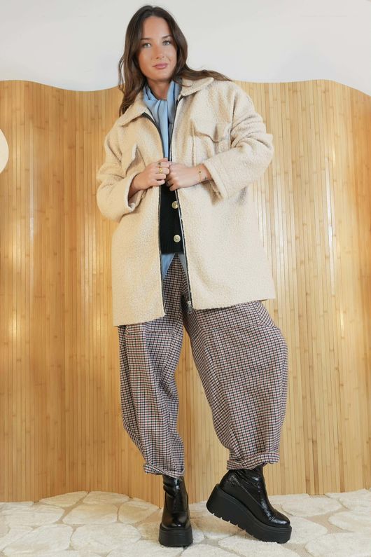 Eversley Stretch Boucle Barn Jacket Stone /9 